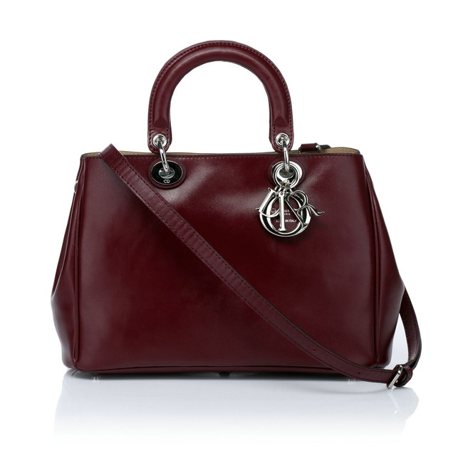 small Christian Dior diorissimo nappa leather bag 0902 winered